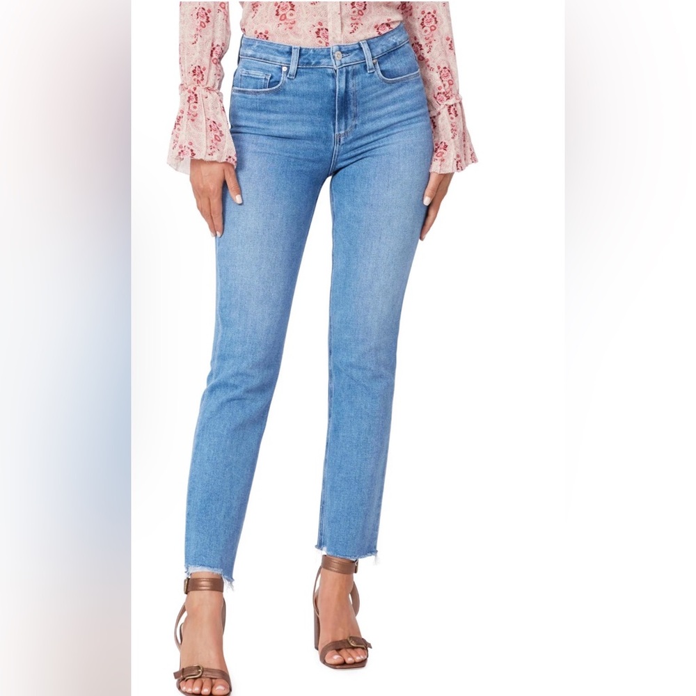 Paige Cindy Slim Jeans with Raw Hem - size 28